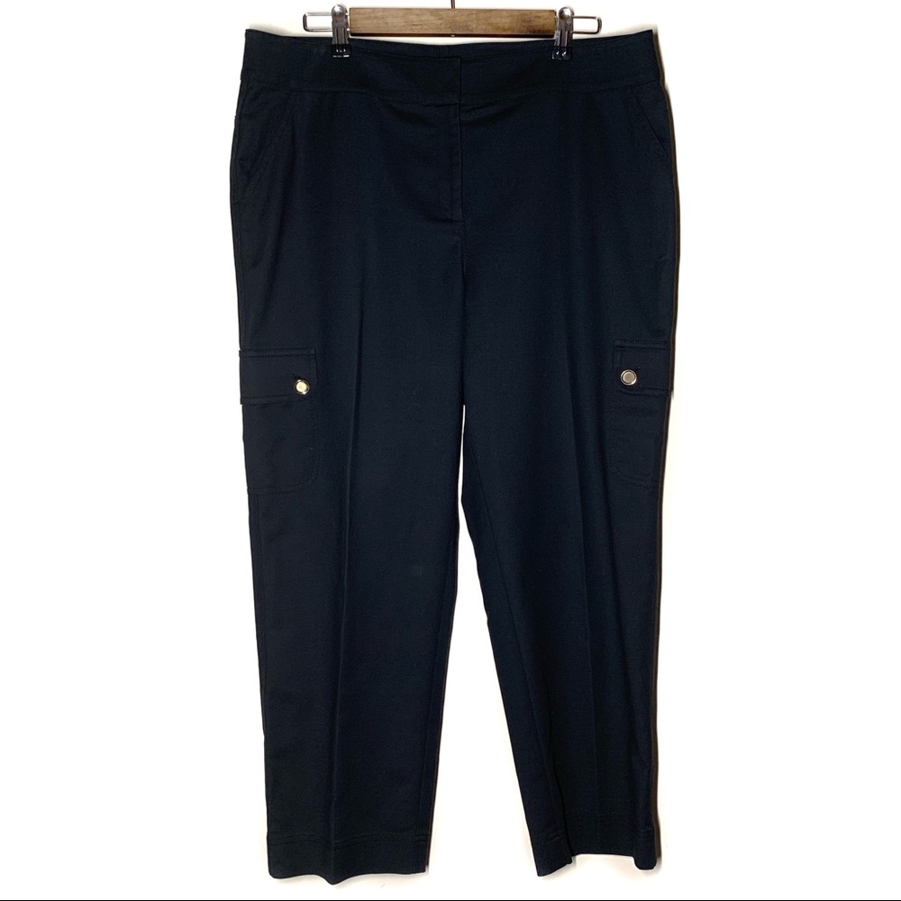 St. John Black Crops Size 14
